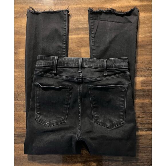 Abercrombie Fitch Women’s 28 x 26 Jeans Simone High Rise Ankle Flare Crop Black - Picture 4 of 10